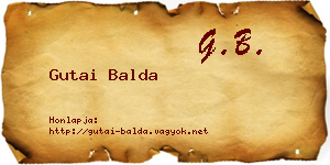 Gutai Balda névjegykártya